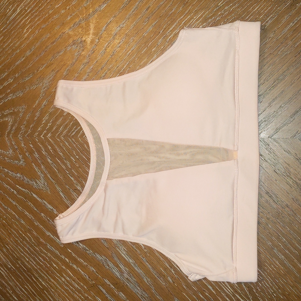Ladies True by Rue 21 Sports Bra in Blush w/removable pads Sz Medium
